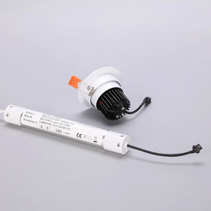 सूचक के साथ 10oC से 55oC छत आपातकालीन प्रकाश ग्रीन एसी पावर और Ni-CD बैटरी 3.6V/0.6Ah