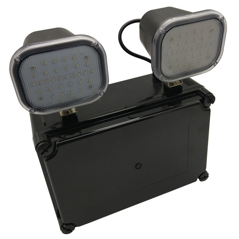 220V इनपुट 2x6W ट्विन स्पॉट LED इमरजेंसी लाइट 3 साल की वारंटी 50000 घंटे का जीवनकाल