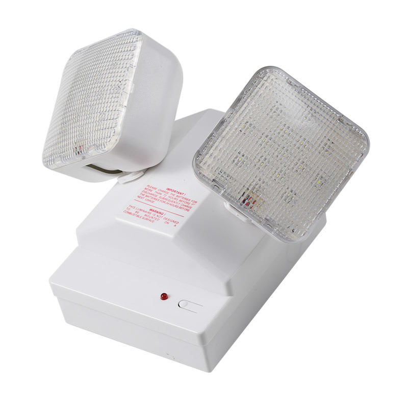 6W ट्विन स्पॉट एलईडी आपातकालीन प्रकाश 6500K 3.6V 3.0Ah Ni-Cd बैटरी पीसी केसिंग IP20